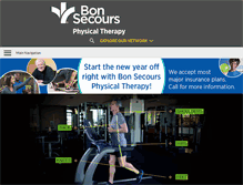 Tablet Screenshot of bonsecoursphysicaltherapy.com